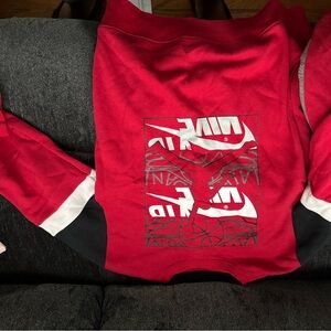 Nike Red and Black Graphic Sweatshirt